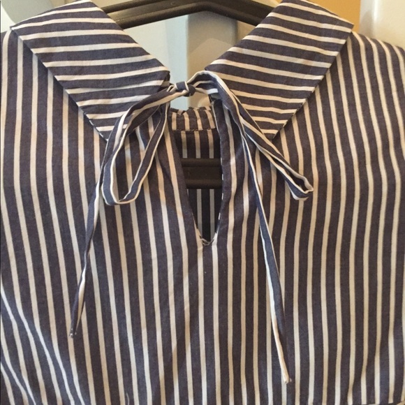**SOLD**Zara Striped Embroidered Top - Picture 6 of 10